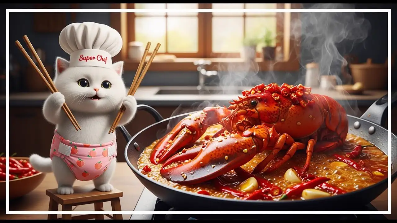 The Super Kitten Chef’s Best Traditional Dishes Cooked for His Father | AI CAT COOKING