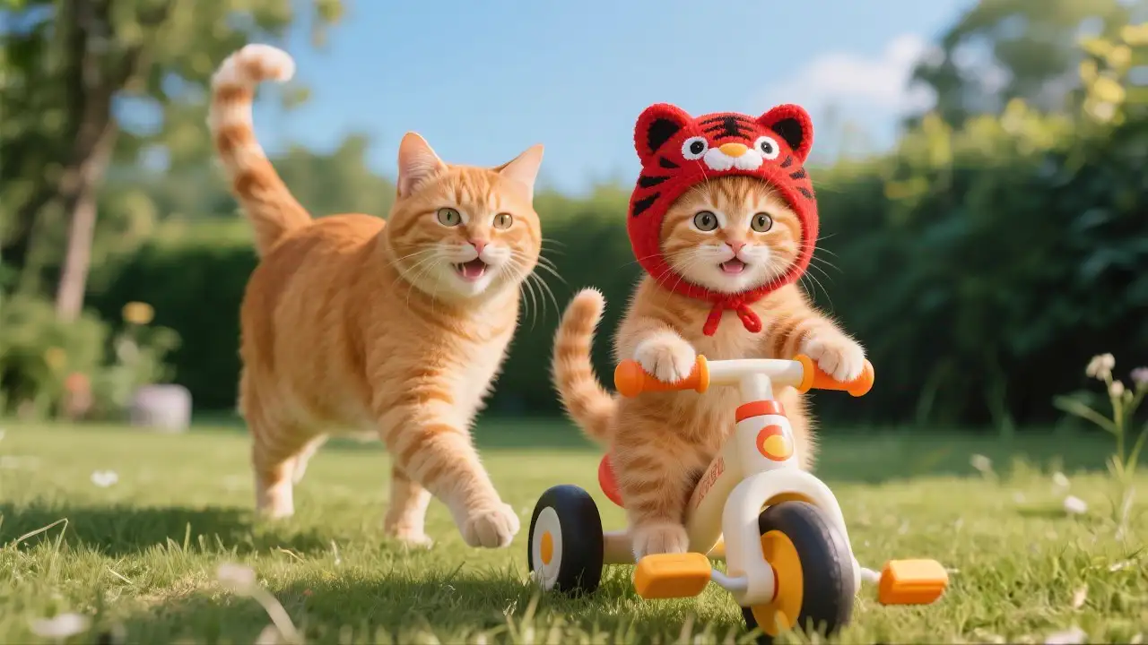 Mama Cat Toils to Raise Kittens – Cooks Big Meals, Knits Warm Clothes & Gives All Her Love! 🐾🍳🧶❤️